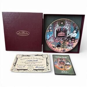 Anna Perenna “Christmas Warmth” P Buckley Moss Porcelain Plate Germany COA 4006